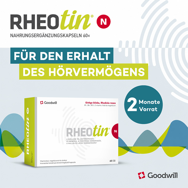 Rheotin N – Nahrungsergänzungsmittel zur Erhaltung des Hörvermögens